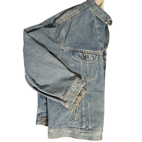 Lee Jean Jacket Vintage 90s Denim Trucker Jean Jacket USA XXL - Picture 8 of 15